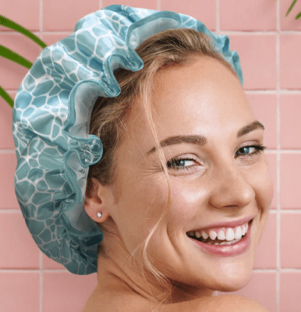 Lemon Lavender - Not Your Grandma’s Shower Cap Blue Pebble