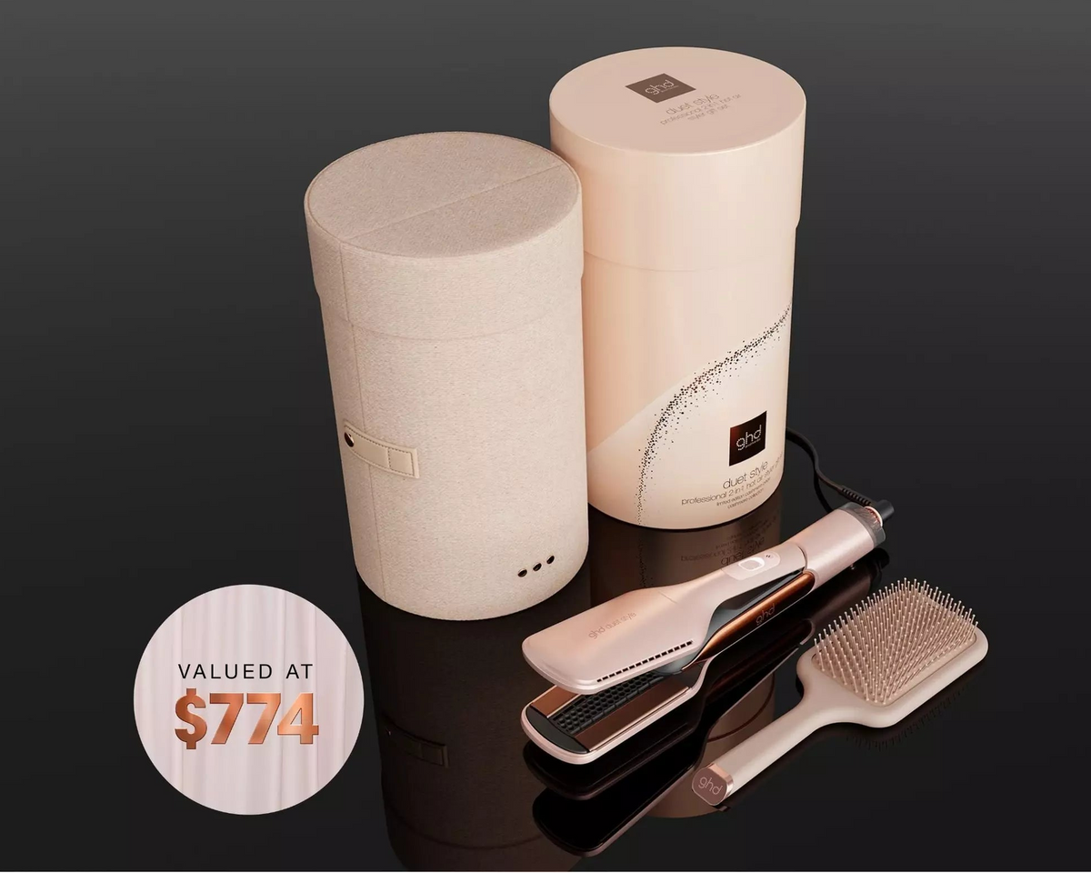 GHD DUET STYLE HOT AIR STYLER FESTIVE GIFT SET IN CASHMERE BEIGE