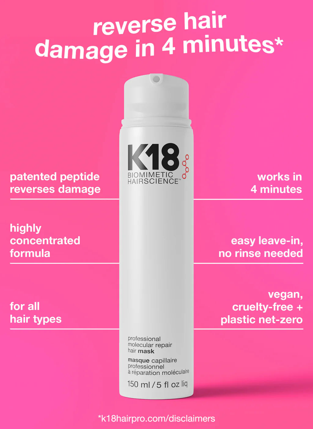 K18 Leave-in Molecular Repair Hair Mask - 150ml