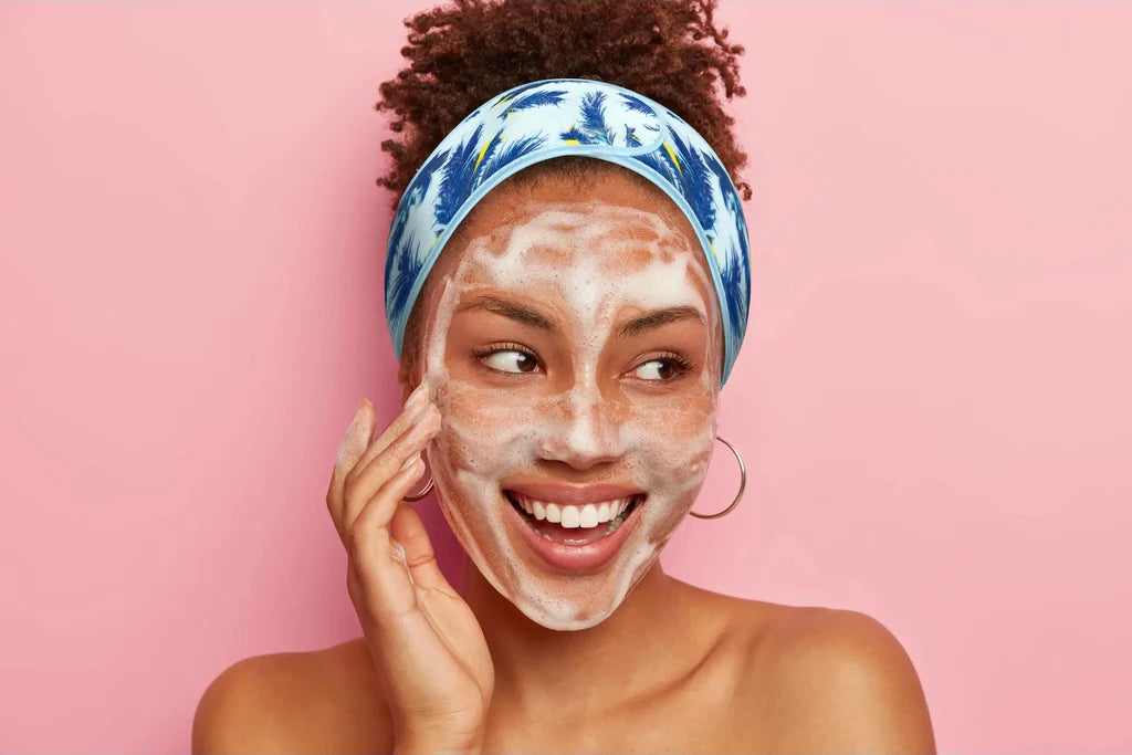 Lemon Lavander high & dry DUO - Scrunchie & Headband HAPPY CHEETAH