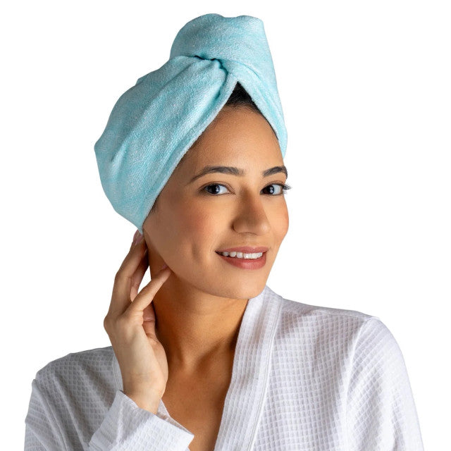 Lemon Lavender - Plot twist - Microfiber turbo towel - CHILL BLUE