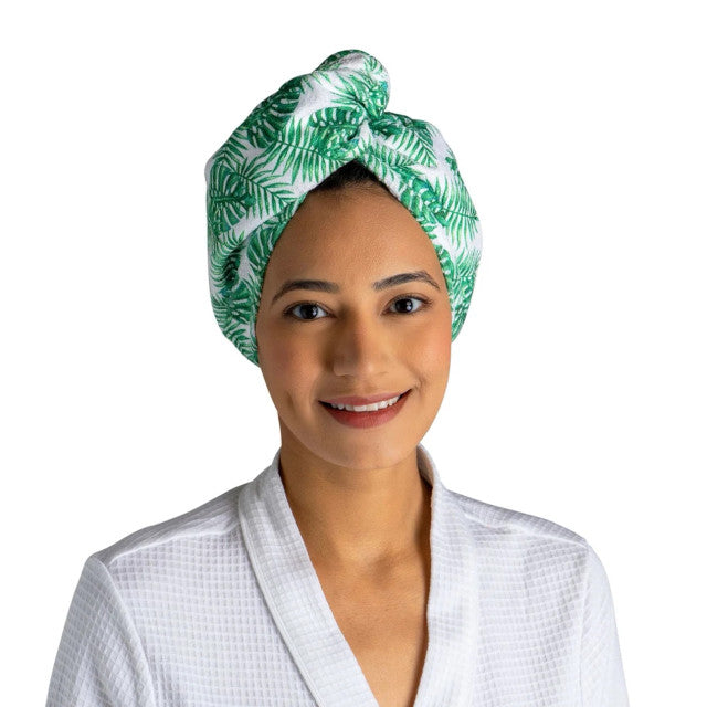 Lemon Lavender - Plot twist - Microfiber turbo towel - GREEN PALM