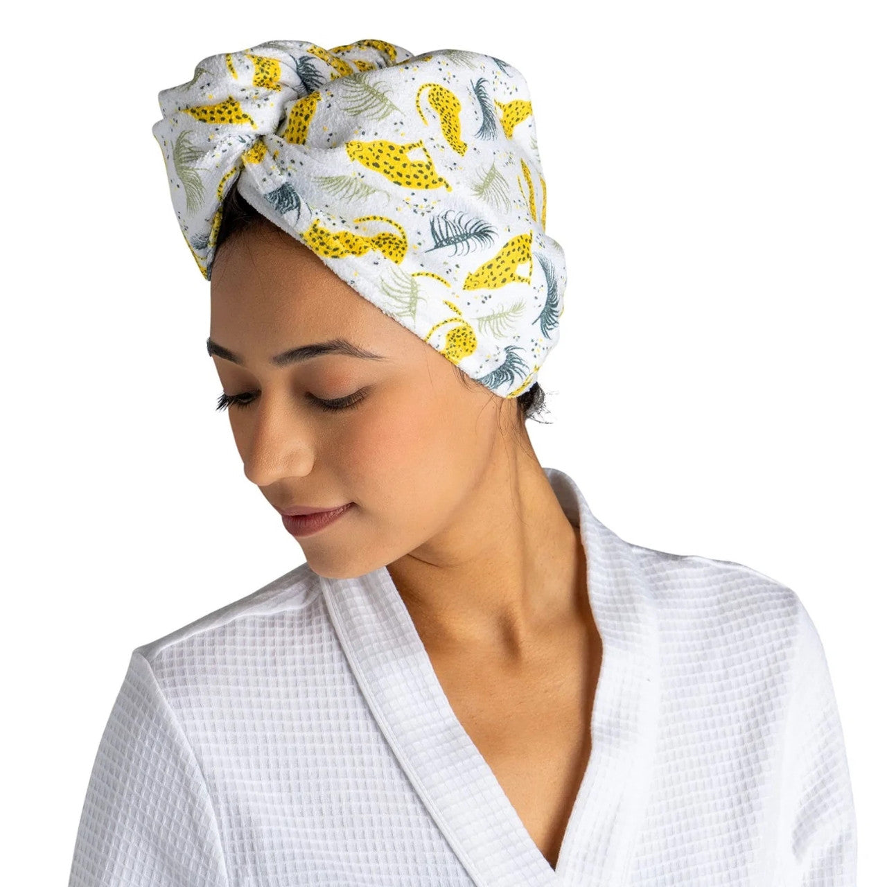 Lemon Lavender - Plot twist - Microfiber turbo towel - LEOPARD