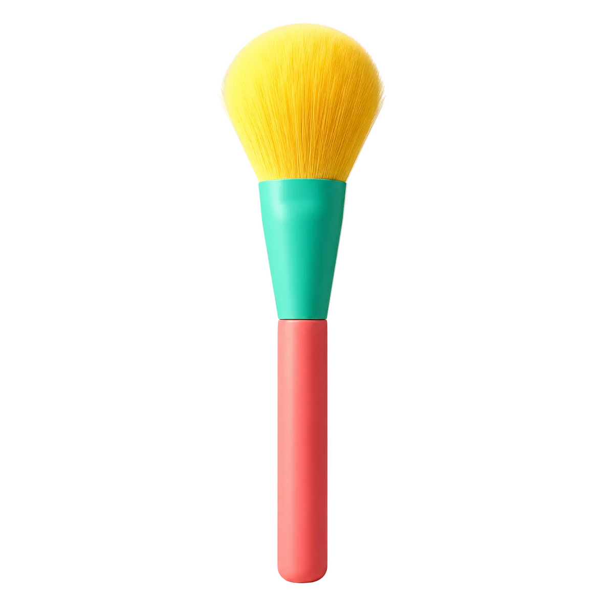 Rainbow Powder Makeup Brush – Yellow & Coral