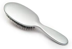 Rock & Ruddle - METALLIC SILVER hairbrush (Large)