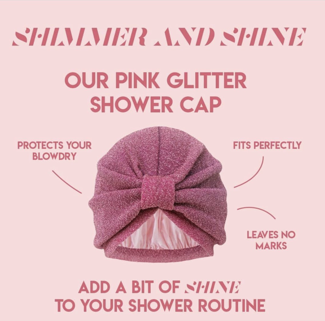 STYLEDRY Turban Shower Cap - Shimmer and Shine