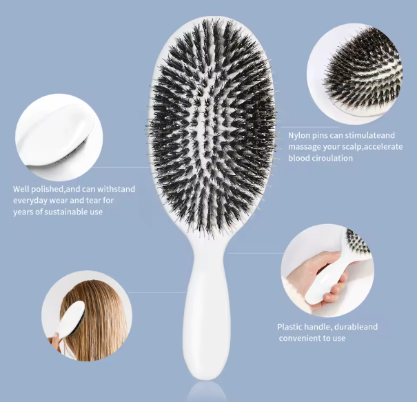 Oval hair brush - white