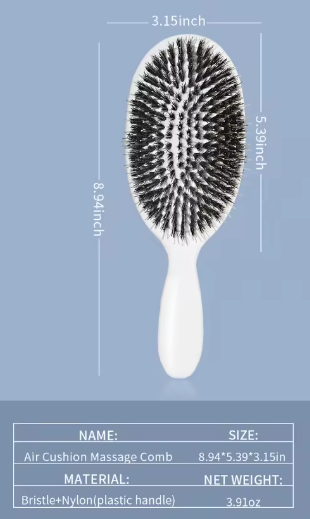 Oval hair brush - white