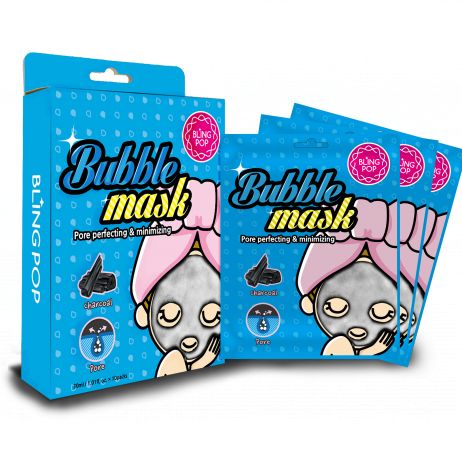 BLING POP Charcoal Bubble Face Mask Box (10)