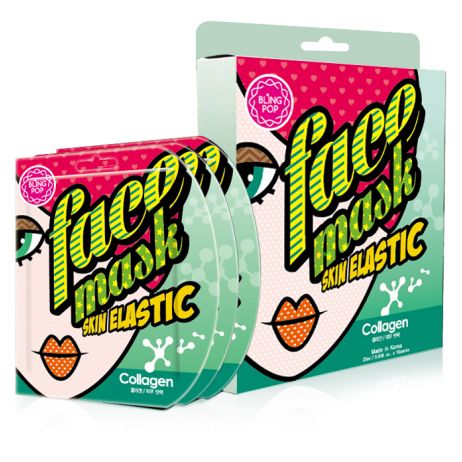 BLING POP Collagen Skin Gel Face Mask Box (10)