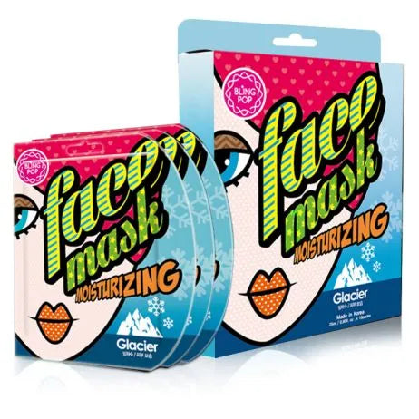BLING POP Glacier Moisturizing Face Mask Box  (10)