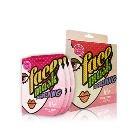BLING POP Rice Bran Brightening Face Mask Box (10)