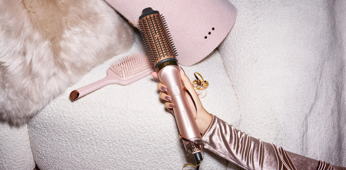 GHD DUET BLOWDRY HAIR DRYER BRUSH FESTIVE GIFT SET IN CASHMERE BEIGE