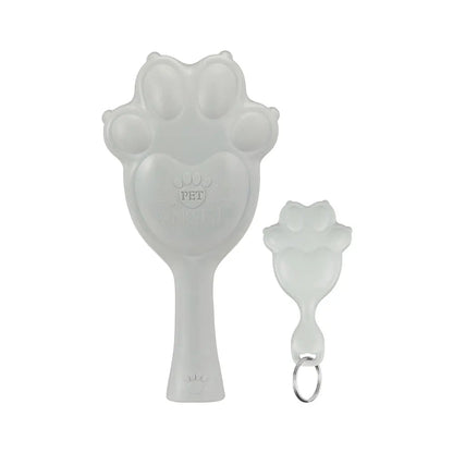 Re:born Pet Angel Detangling Pet Brush & Keyring Brush - Grey/Pink