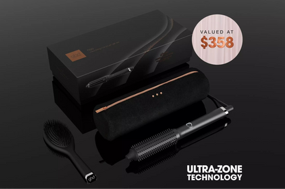 GHD RISE HOT BRUSH FESTIVE GIFT SET IN BLACK