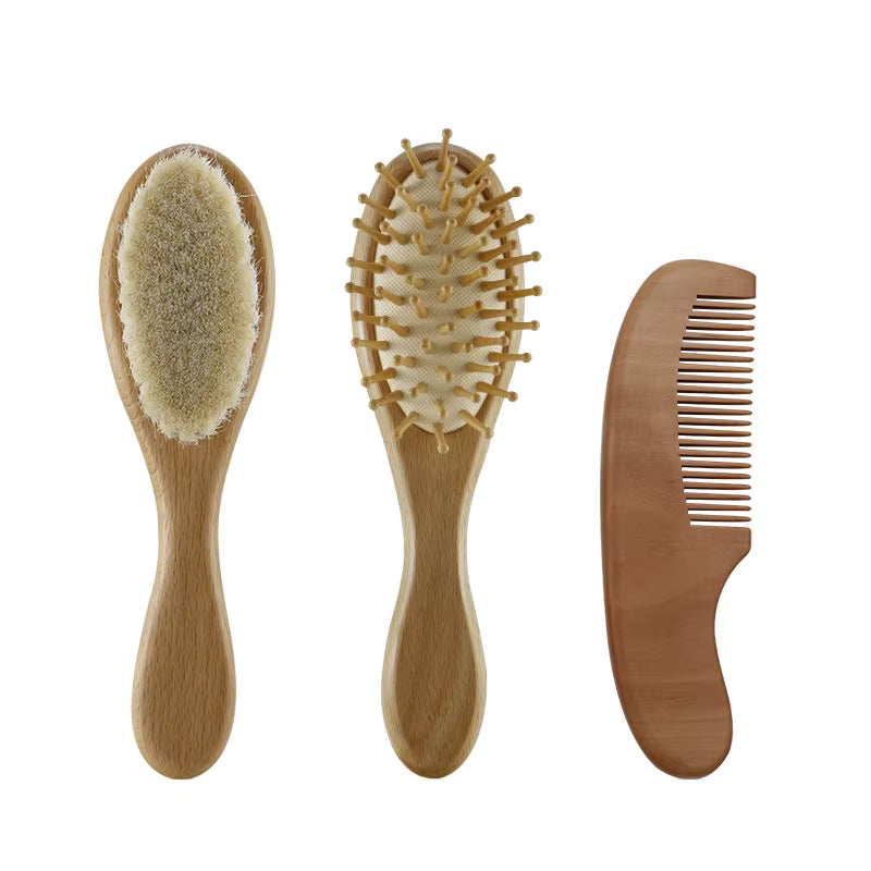 Baby Hair Brush and Comb Set x3 - baby scalp massager