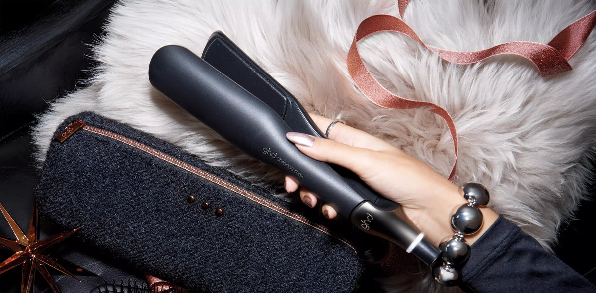 GHD CHRONOS MAX BEST WIDE PLATE HAIR STRAIGHTENER FESTIVE GIFT SET