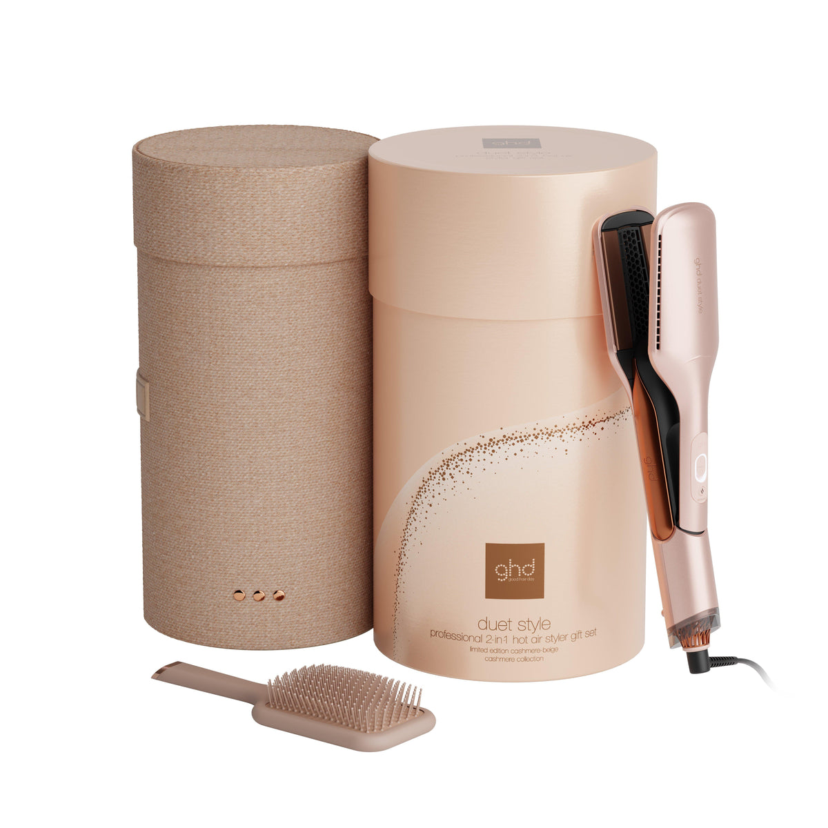 GHD DUET STYLE HOT AIR STYLER FESTIVE GIFT SET IN CASHMERE BEIGE