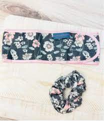 Lemon Lavander high & dry DUO - Scrunchie & Headband FLORAL PRINT