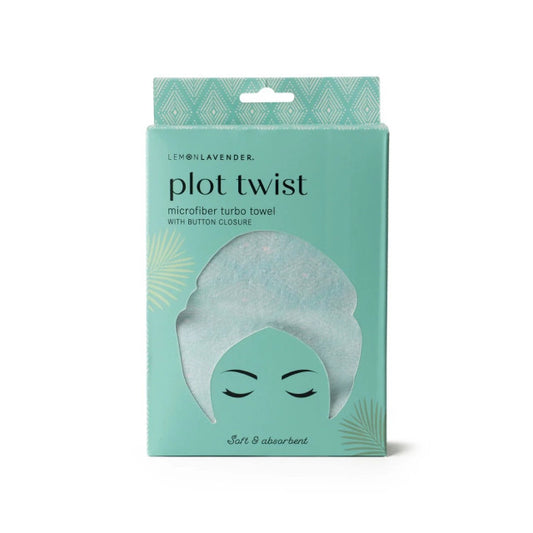 Lemon Lavender - Plot twist - Microfiber turbo towel - CHILL BLUE