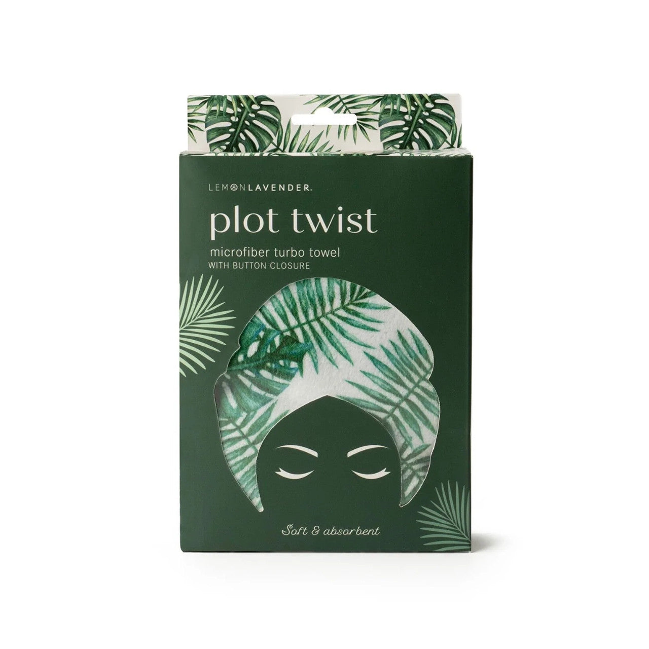 Lemon Lavender - Plot twist - Microfiber turbo towel - GREEN PALM