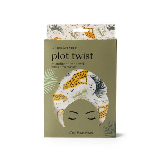 Lemon Lavender - Plot twist - Microfiber turbo towel - LEOPARD