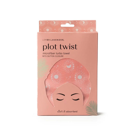 Lemon Lavender - Plot twist - Microfiber turbo towel - PEACH