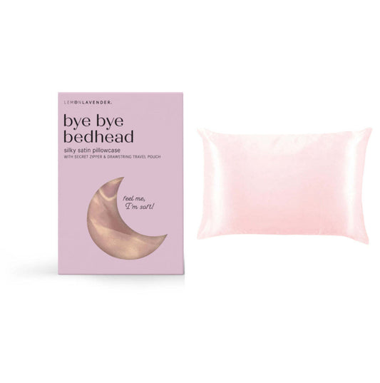 Lemon Lavender Bye Bye Bed Head Silky Satin Pillowcase - Rosewater