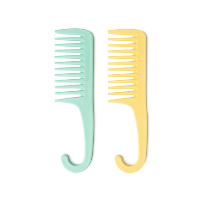 Lemon Lavender Knot Today Shower Comb Duo - Mint & Yellow