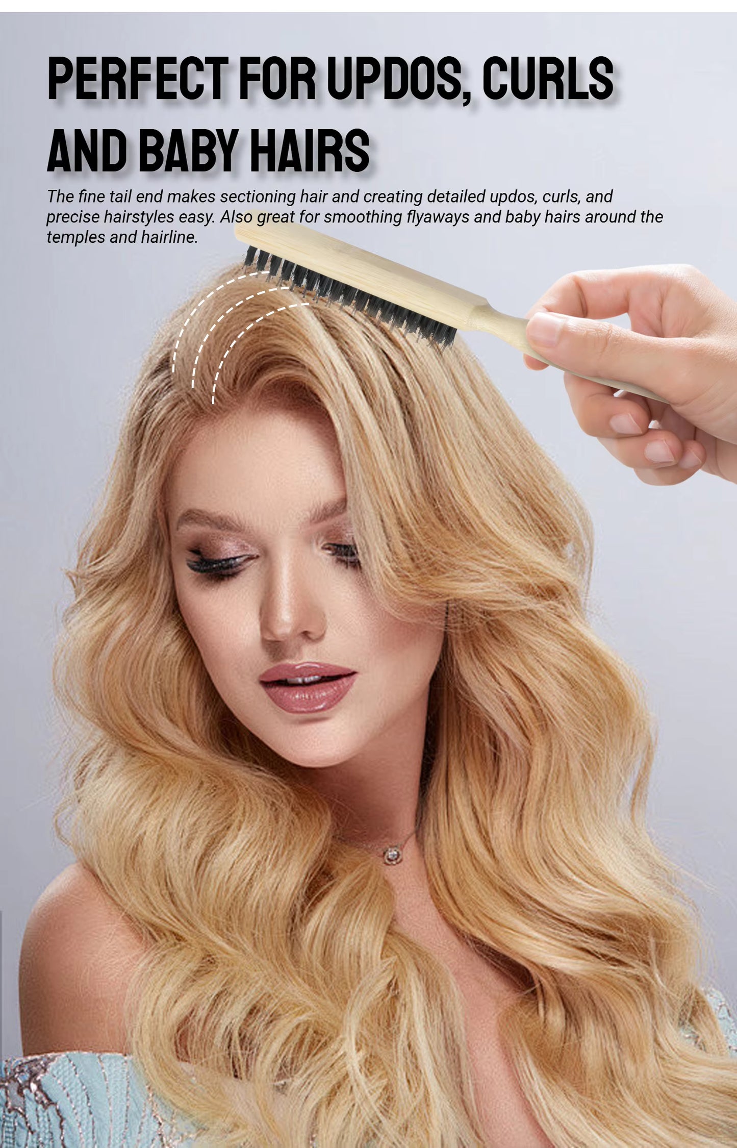 Fine wooden bamboo brush