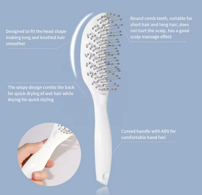 Curved vent brush - White