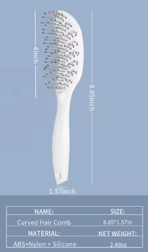 Curved vent brush - White