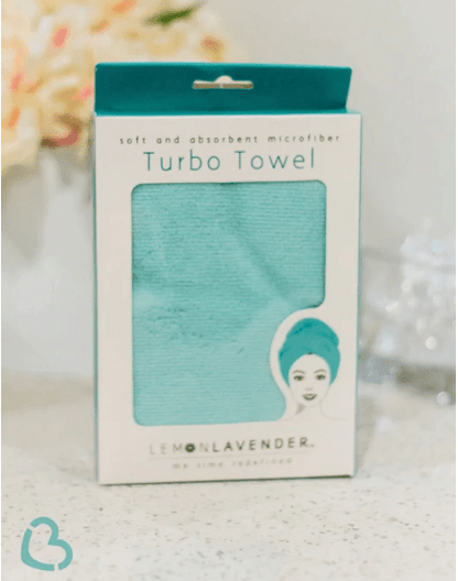 Lemon Lavender- Microfiber Turbo Towel - The Real Teal