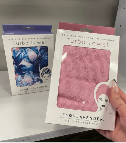Lemon Lavender- Microfiber Turbo Towel - Think Pink