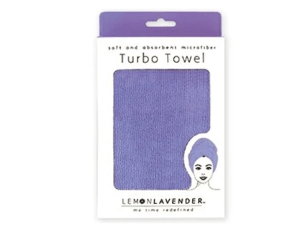 Lemon Lavender- Microfiber Turbo Towel - Very Violet