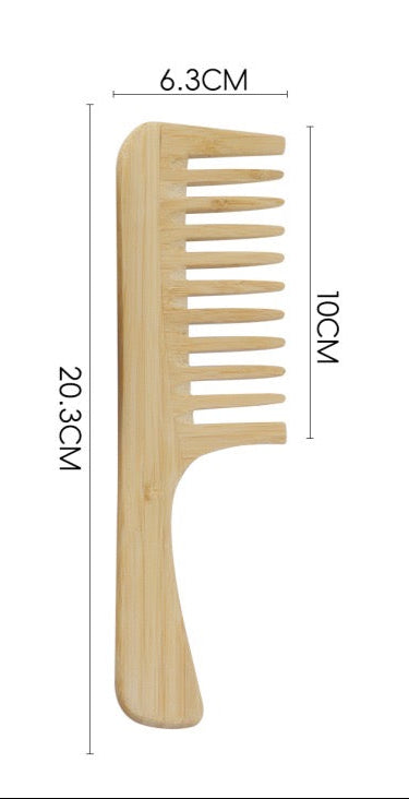 Wooden comb - bamboo wide