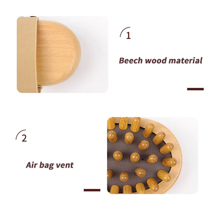 beech wood wooden hand-held massager