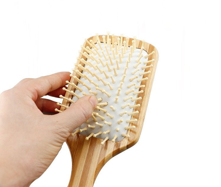 Wooden paddle brush