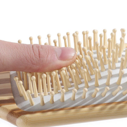 Wooden paddle brush