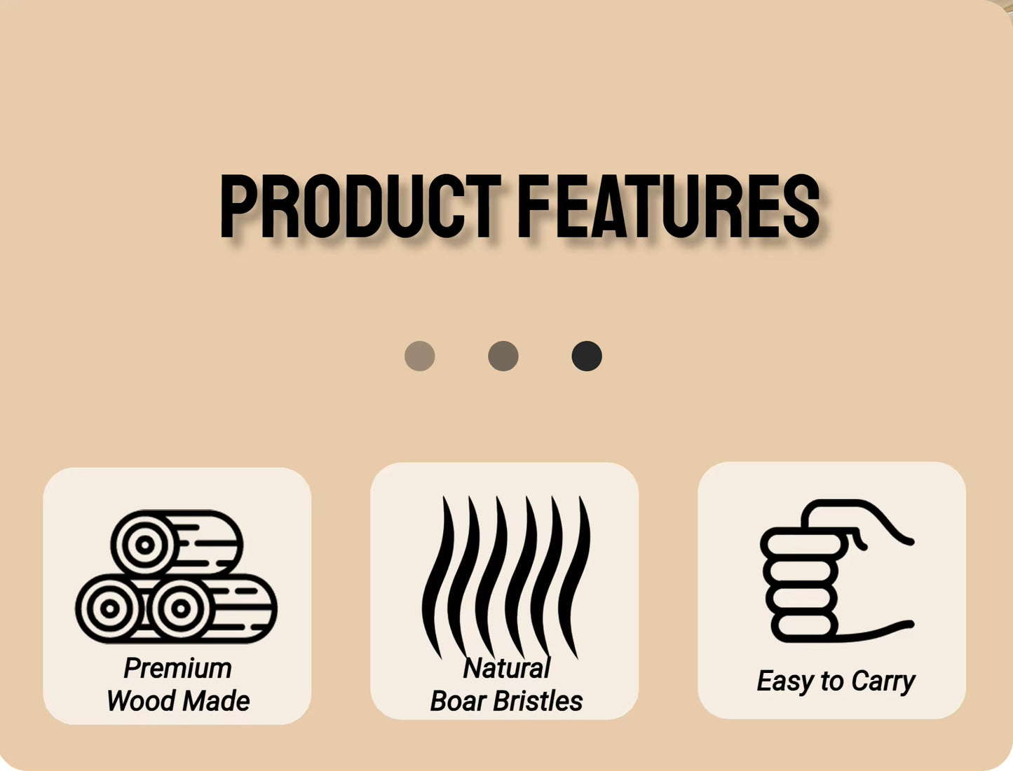 Wooden comb - bamboo wide