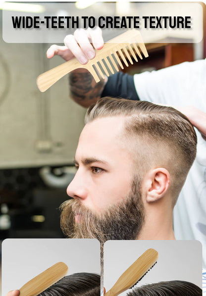 Wooden comb - bamboo wide